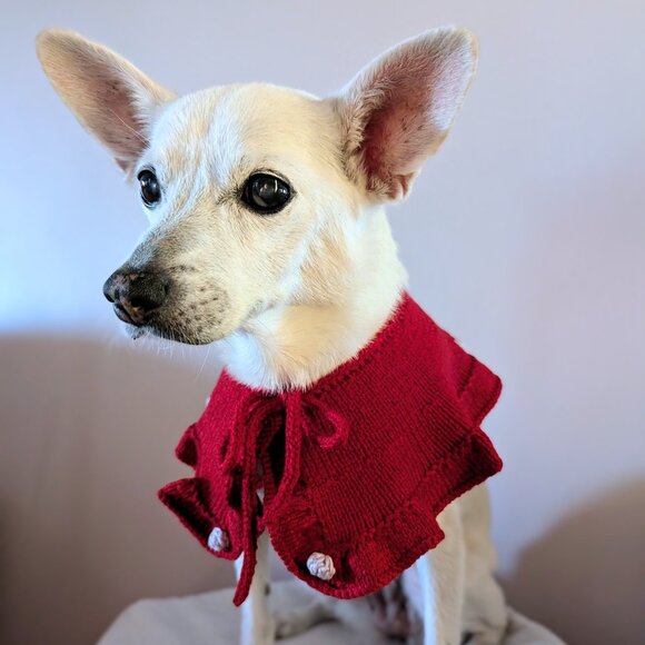 Handmade Other - Dog pet handmade handknitted collar costume sweater M